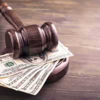 gavel with money