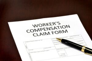 Form for compensation for injuries or damages incurred during employment. 